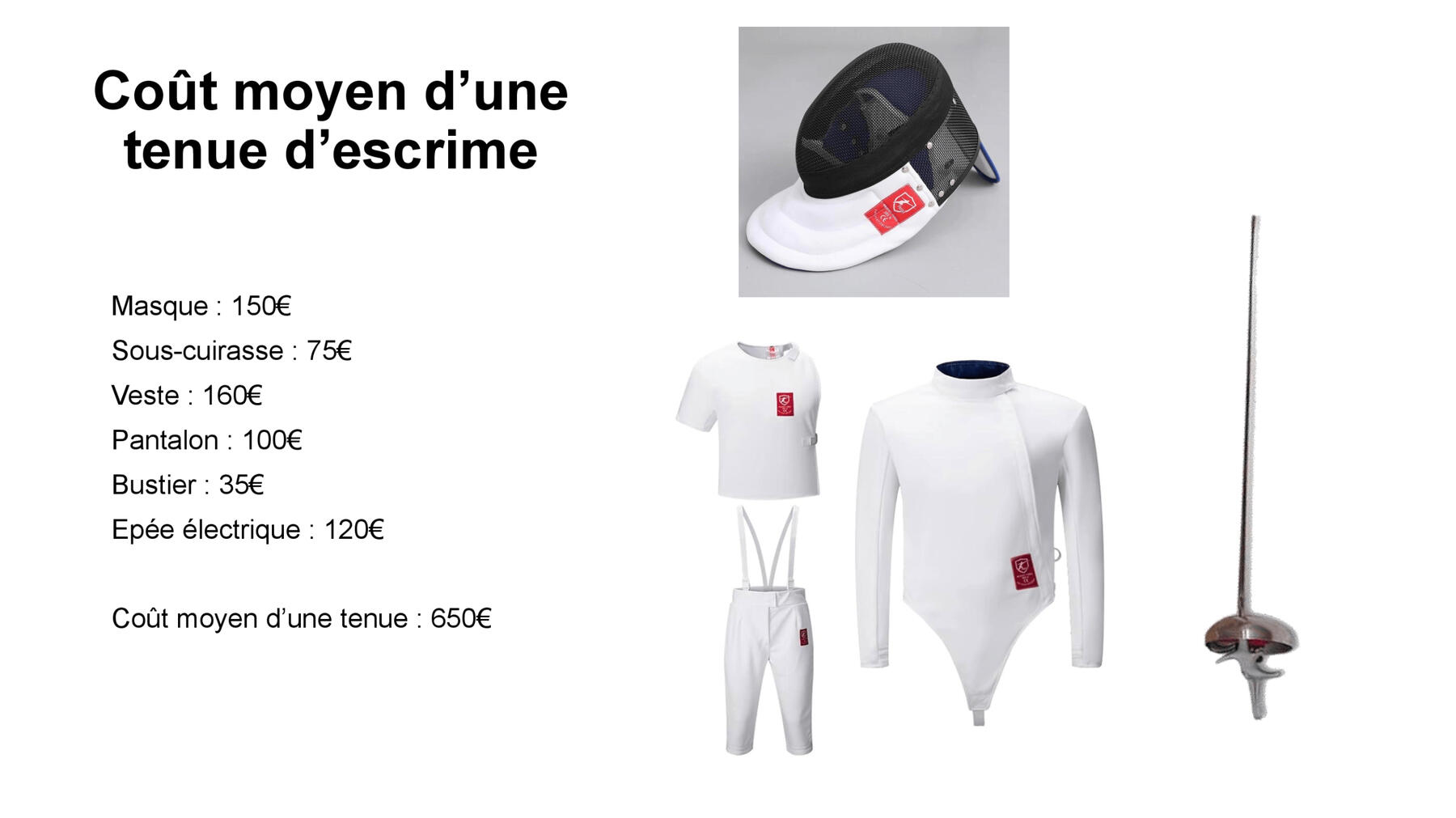 Prix tenue